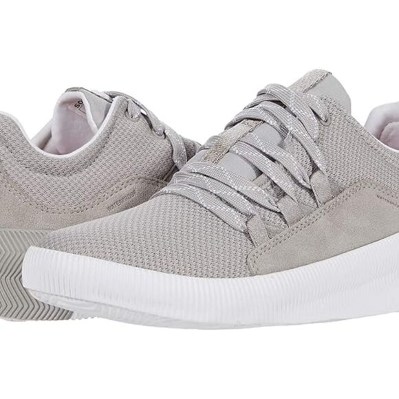 Sorel Out 'N About Plus Waterproof Suede Sneakers, Dove Size 8 - Picture 1 of 11